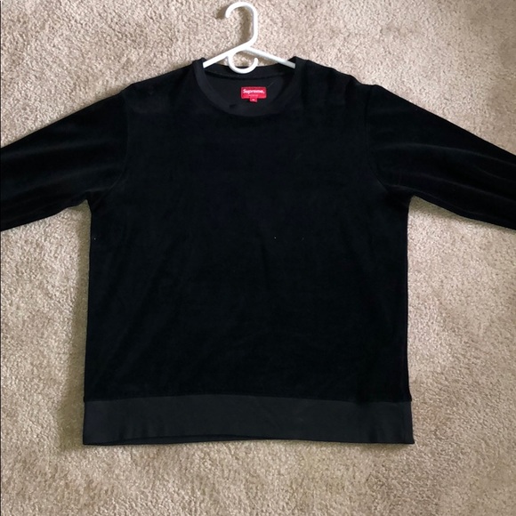 supreme velour crewneck